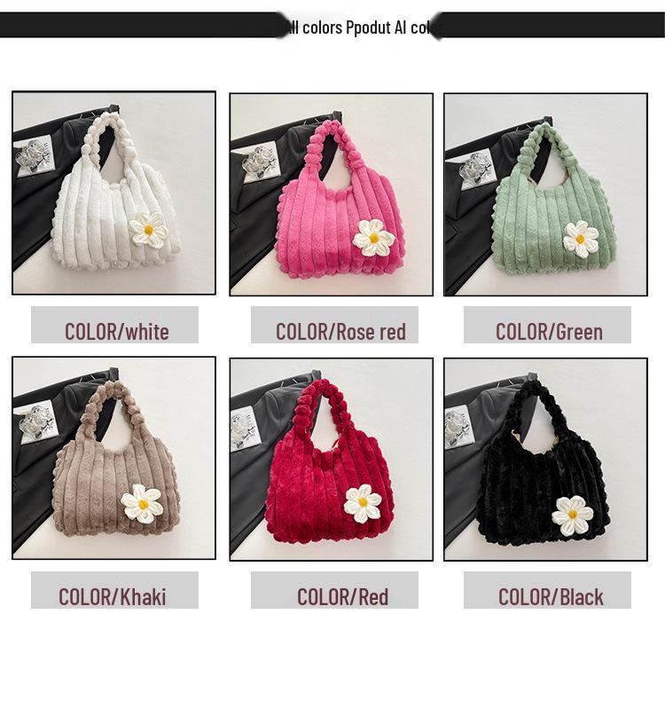 2025 Mori Style Plush Shoulder Bag - Sweet Girl Autumn/Winter Versatile Handheld Bucket Bag