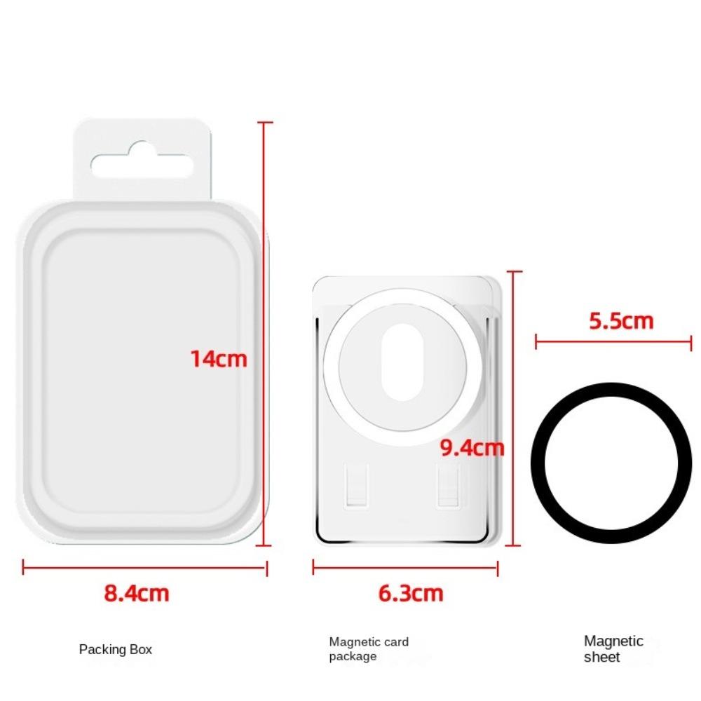 Magnetic Card Holder Plastic Strong Adsorption Phone Bag Portable Magsafe Clear Wallet for iPhone 16 15 Pro Max 14 13 12