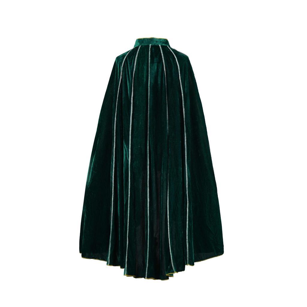 Medieval Plush Cloak With Gold Trim For Cosplay And Anime Role Playing
