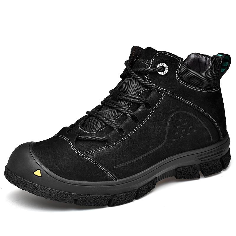 Men Winter Snow Boots lace up Ultra Warm Men Hiking Boots outdoor Leather High Top Men's Boots Outdoor men Sneakers