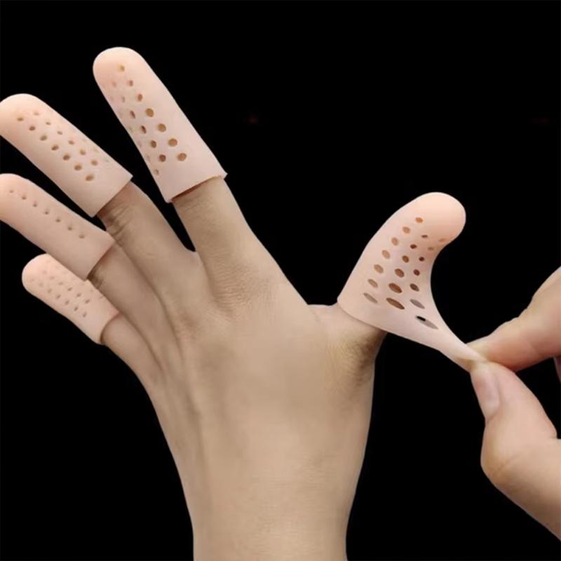 5/10/20pcs Transparent Breathable Sleeve Finger Protector Silicone Anti-Friction Toe Caps Foot Care