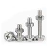 304 Stainless Steel Hex Bolt Set with Cross Flange Nut & Washer