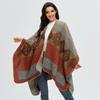 Simple and High-end Shawl Grassland Yunnan Shawl Cape with Cape Imitation Cashmere Scarf