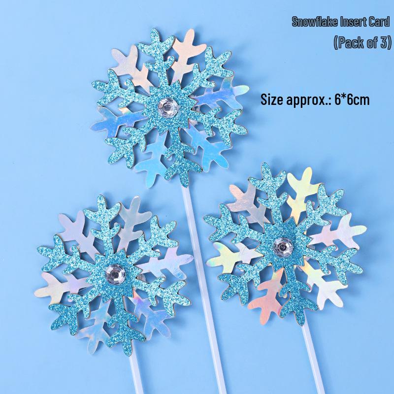 Frozen Christmas Snowflake Acrylic Cake Decoration Insert