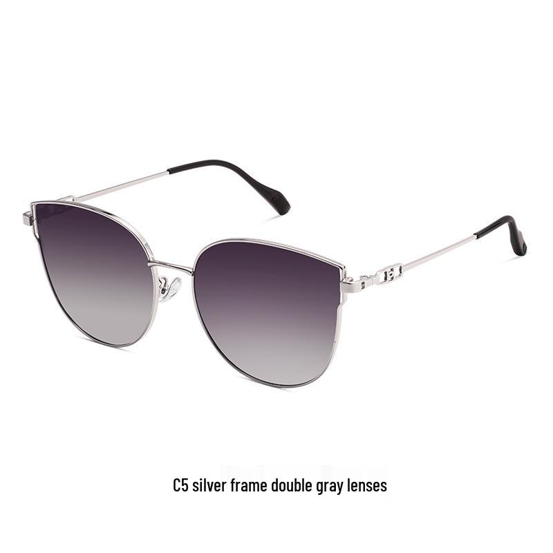 High-End Polarized Cat Eye Sunglasses 8720 – Stylish UV Protection for Bare Face Outings