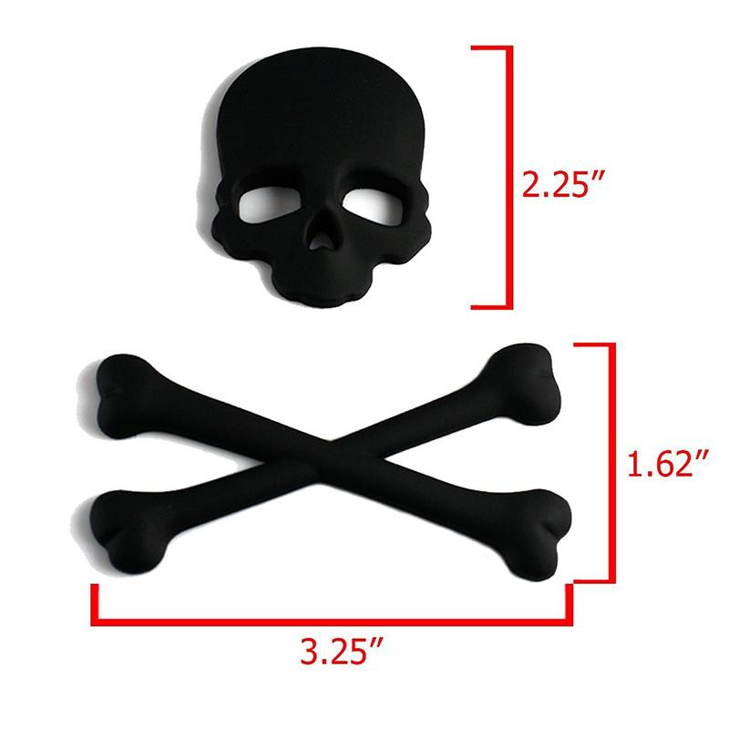 Fashion Motorcycle Car Universal 3D Ghost Skull Skeleton Crossbone Sticker Motorcycle Badge Emblem Car Decal Styling Accessories