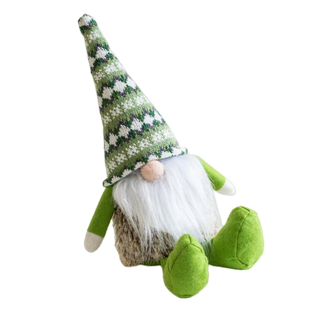 Christmas Decoration Dwarfs Ornament Knitted Striped Hat Gnomes Swedish Tomtes Plush Dolls Figurine Home Table Decors