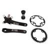 Bike Hollow Crank Set Aluminum Alloy High Strength Crank Chainring Set with Bottom Bracket for Mountain Cycling