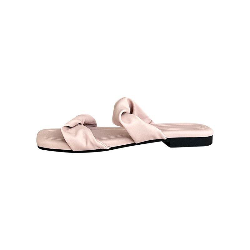 Weich und einfach zu tragen! Rosa lila Sandalen mit flacher Sohle Damen tragen Sandalen Schuhe mit weicher Sohle im Sommer