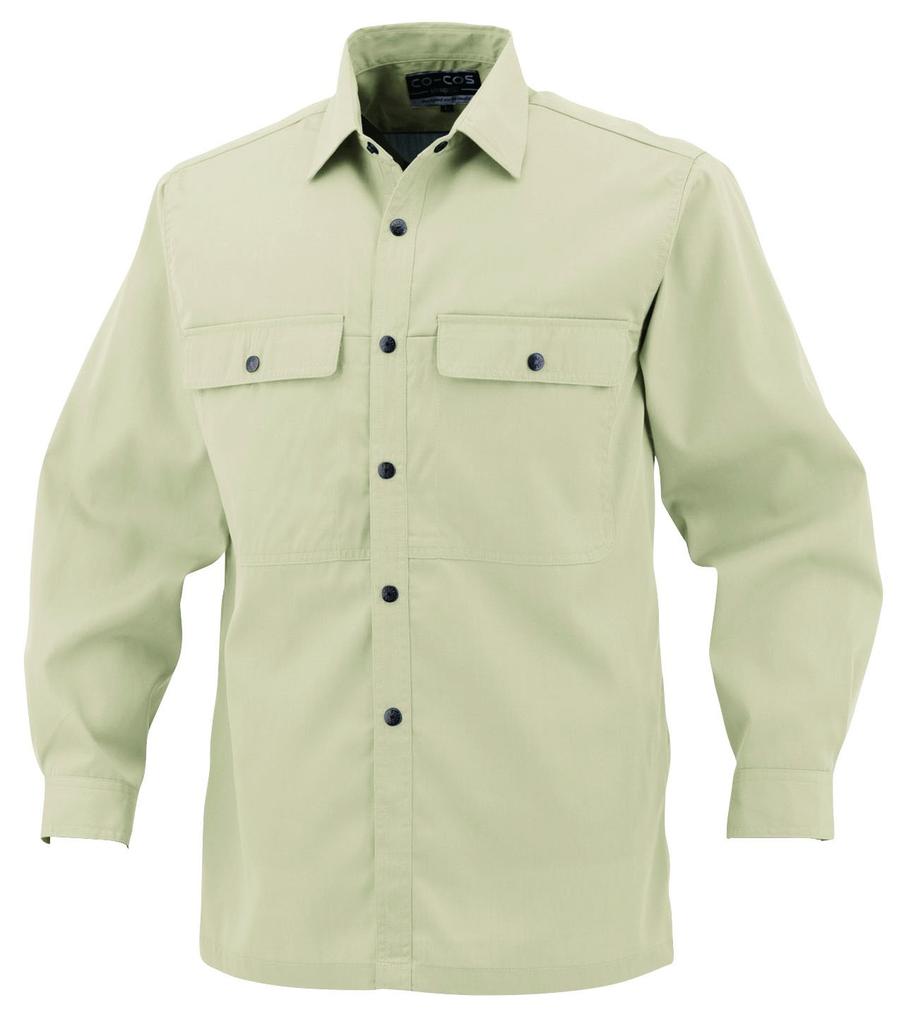 [COCOS Nobuoka] P-6698 Long Sleeve Shirt, Pearl Beige, EL