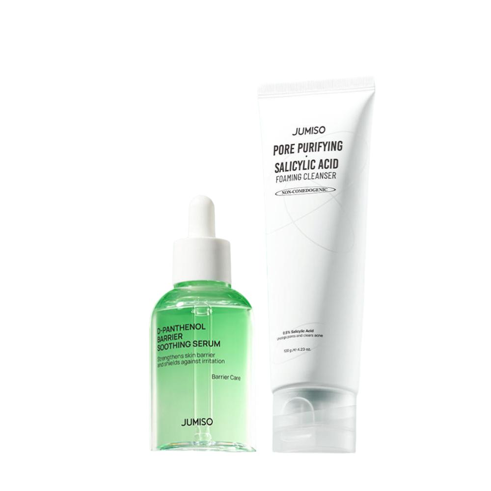 Jumiso D-Panthenol Barrier Soothing Serum 70ml and Salicylic Acid Cleansing Foam 120g Set