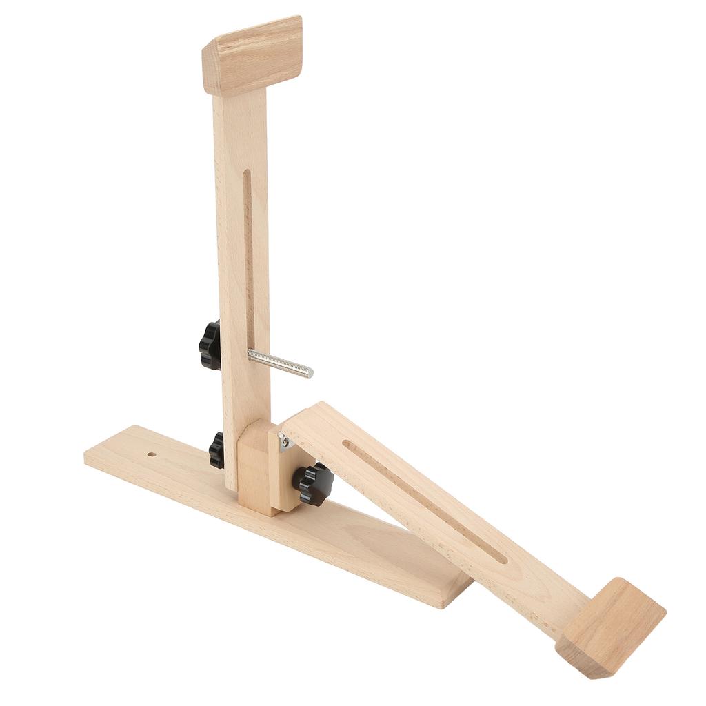 Poni cu cusături din piele Reglabil la 180 de grade Poni cu cusături de mână Lemn de fag Poni de cusut din piele