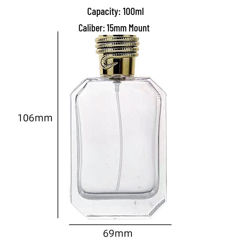Clear Glass Perfume Spray Bottle for Cosmetic Samples