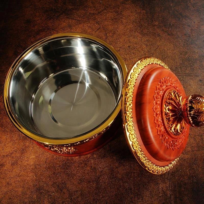 Tibetan Brown Toba Jar Food Bottle Organizer Tantric Metals Handicraft Buddhist Auspicious Tribute Home Gift Desktop Decorative