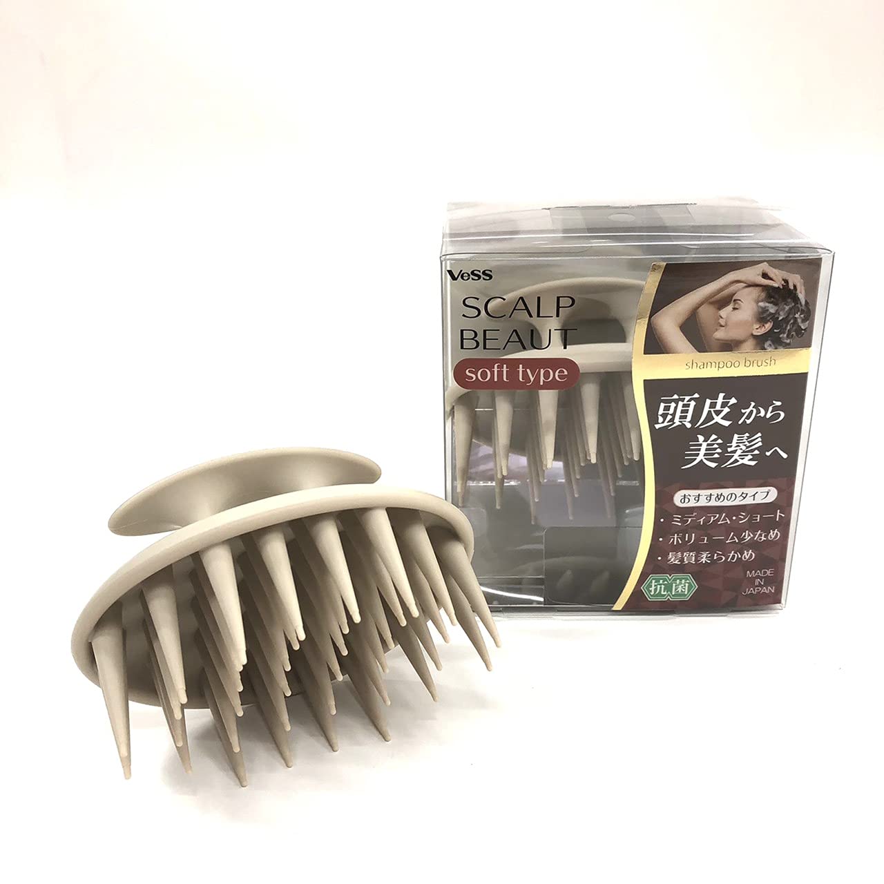

Vess in Scalp Beauty Scalp Massage Shampoo Soft Scalp Brush (Made Japan) & Brush, Brush, (BEA-1200)