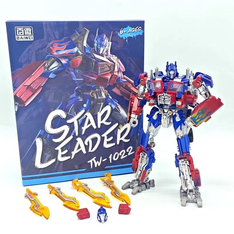 Transformation Toys Optimus Commander Flying Wing Car Deformation Model Action Figure Robot Anime BAIWEI TW1022 TW1022EX SS44 Poseable Articulated