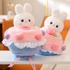 Plush Bouquet Toy Cartoon Animal Holding Flowers Rabbit Doll Chinese Valentine's Day Gift Confession Doll