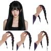 Synthetic Braided Headband Wig Headwear Retro Head Hoop Fishbone Braids Hair Bands Daily Wear