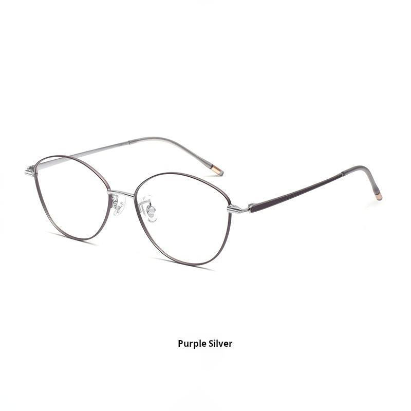 

Xbora женские очки кошачий глаз прогрессивные очки по рецепту индивидуальные близорукие оптические линзы большая оправа оправа из чистого титана 95226