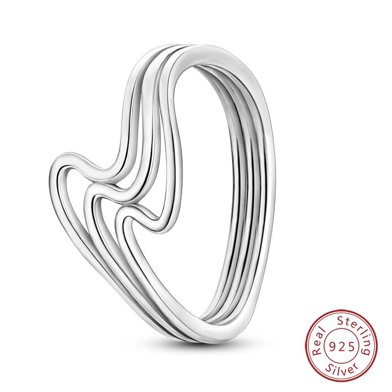925 Silver Heart Shaped Infinite Minimalist Rings Hollow Celtic Knot Rings For Women Elegant Engagement Wedding Jewelry