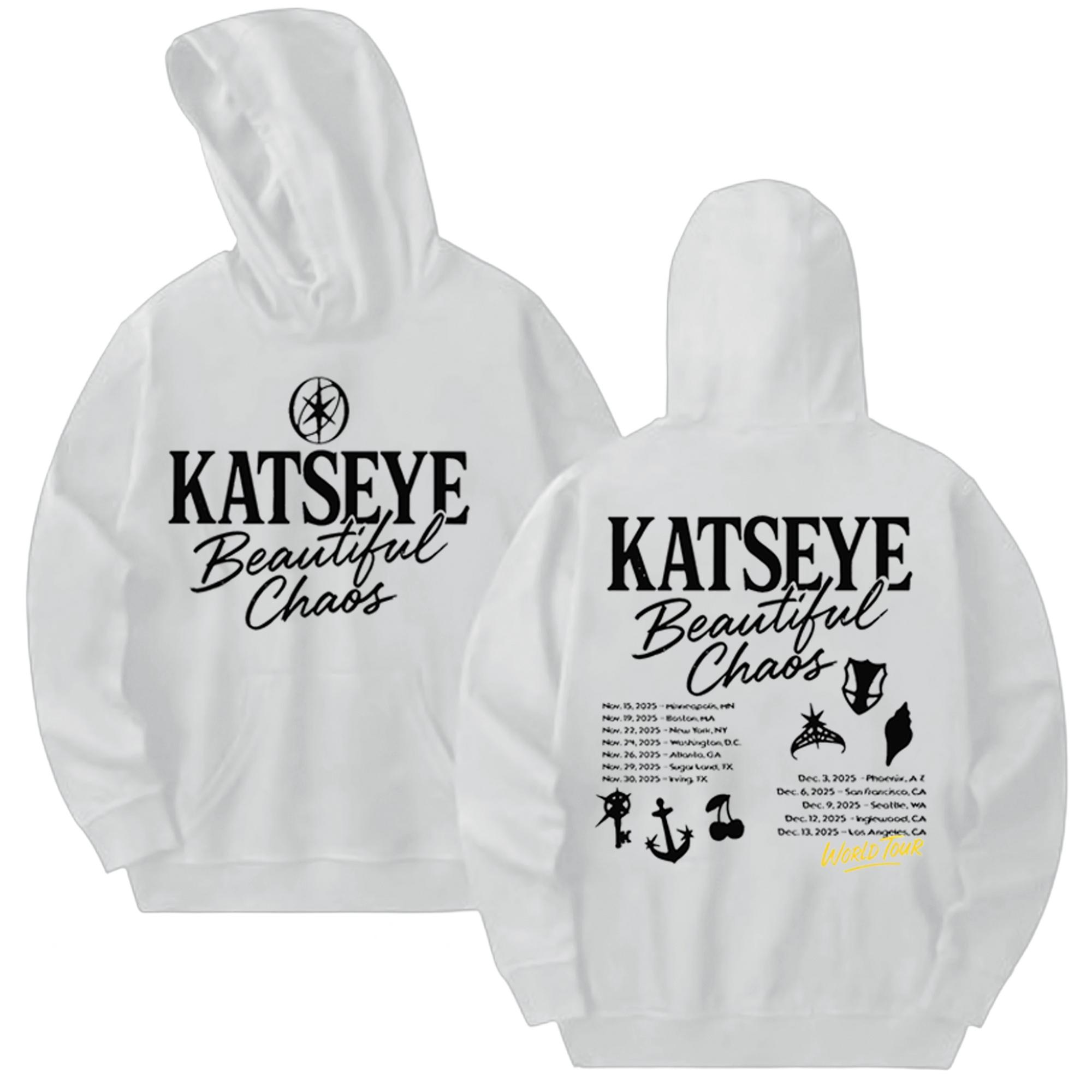 

Women s Fashionable Casual Hooded Long Sleeved Printed Sweatshirt S білий