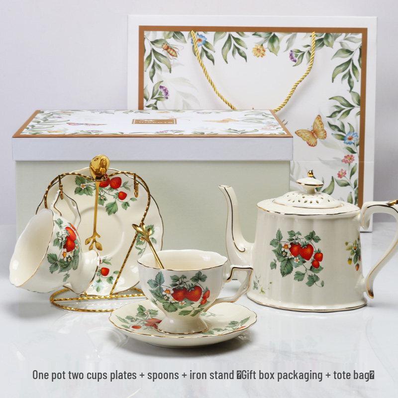 French Retro Ceramic Coffee & Tea Gift Set