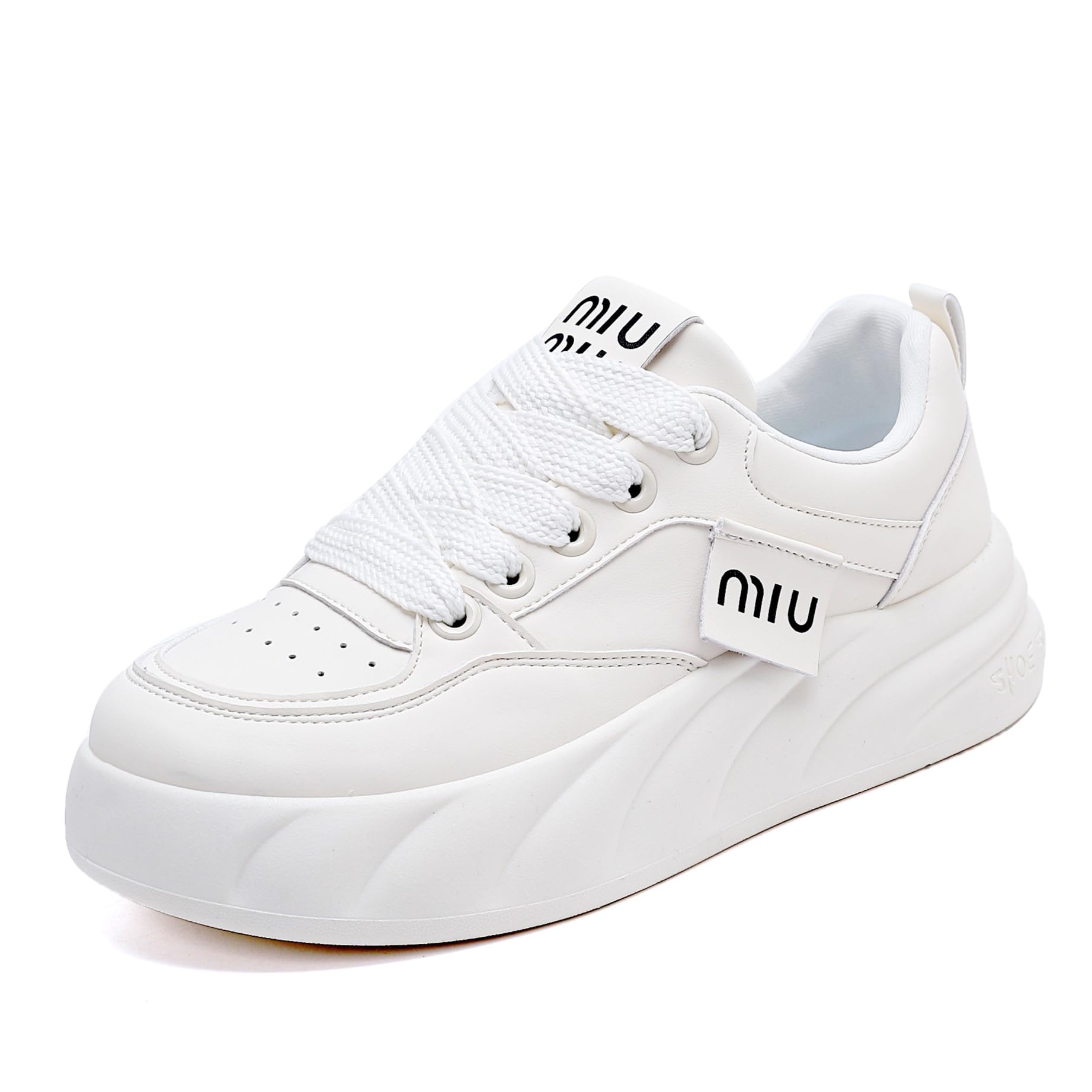 

Повседневные кроссовки MIDIRO с мягкой толстой и женской высокой подошвой, водонепроницаемые, подошва, нескользящие белый