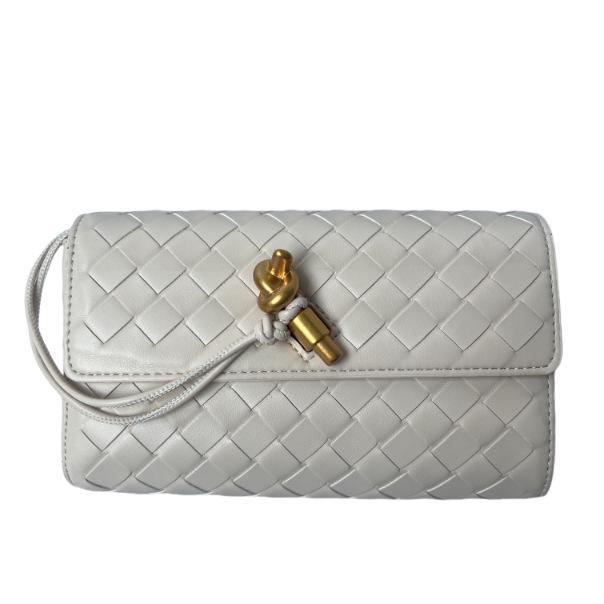 Geantă crossbody țesută high-end 2024 cu închizătoare aurie