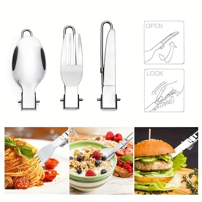 Pardarsey Camping cookware set is suitable for1-2Compact pots and cookware sets, fork and spoon sets are suitable for backpacking, hiking, picnics,