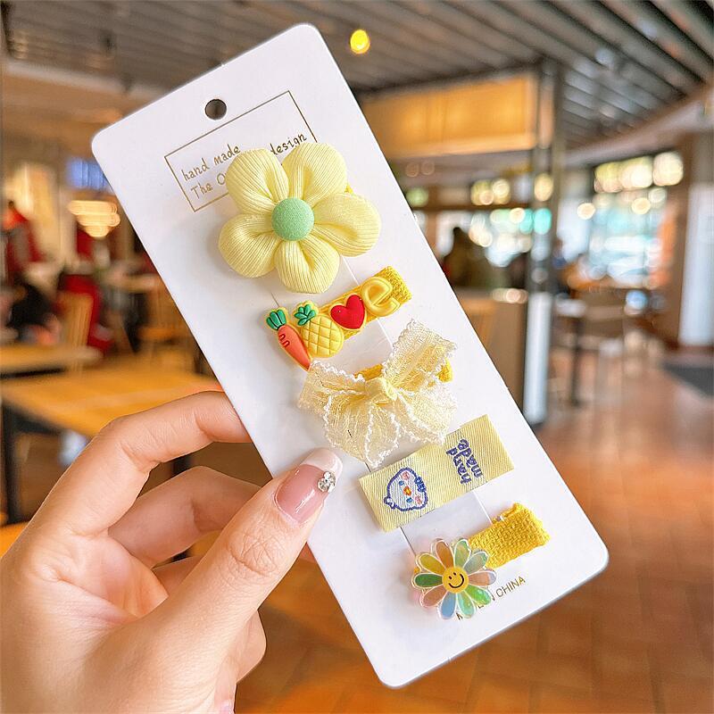 Children'S Hairpin Bag Cloth, Duck Bill Clip Cloth, Bow Root, Princess Hairpin, Cute Little Flower Girl Hair Accessories