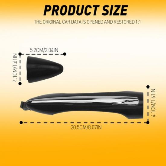 Front Right/Rear Outside LH/RH Exterior Door Handle for Kia Forte 2014-2018