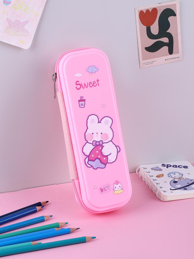 Plastic Waterproof Pencil Case Kawaii Pencil Case Back-to-school Pencil Case School Supplies Stationery Pencil Case Trousse