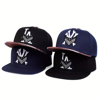 Fashion Cap Letter Snapback Hat Black Visor Adult Hip Hop Caps Outdoor Sun Hats Adjustable Baseball Cap