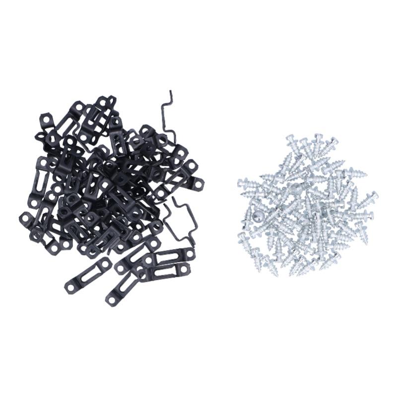 60 Set 2in 1 Furniture Concealed Connector Slide Buckle Fastener For Cabinet Wardrobe Combination AccessoriesHalf Pass