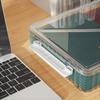 Transparent Desktop Paper Storage Box Dust Proof Card Holder Case File Document Organizer  Contract