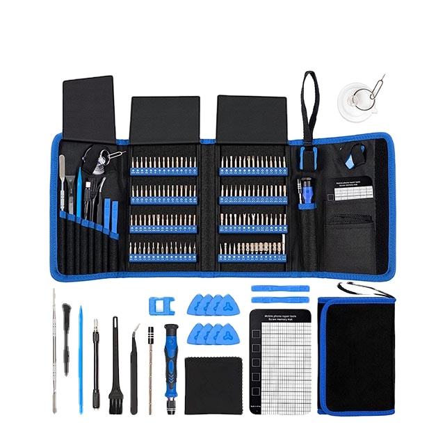 142 in 1 With 48 Bits Screwdriver Repair Tool Sets Screwdriver Set Combo Kit in a Fixing Bag for Mobile Phone Repair