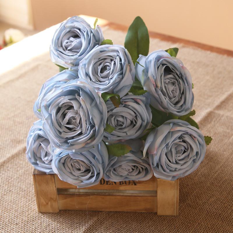 Rose Wall Decor Artificial Flowers For Wedding Home Photography With Silk Material