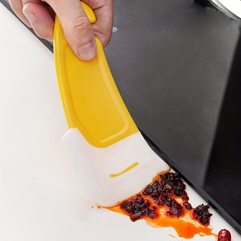2pcs Silicone Pan Scraper, Spatula for Cleaning Dishes, Bowl Scraper, Non-Stick Kitchen Cleaning Tool,Kitchen Additions