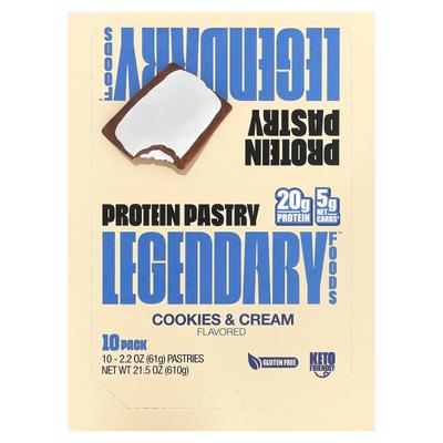 Protein-Gebäck, Cookies & Cream, 10 Gebäckstücke, 2,2 oz (61 g) Jeder