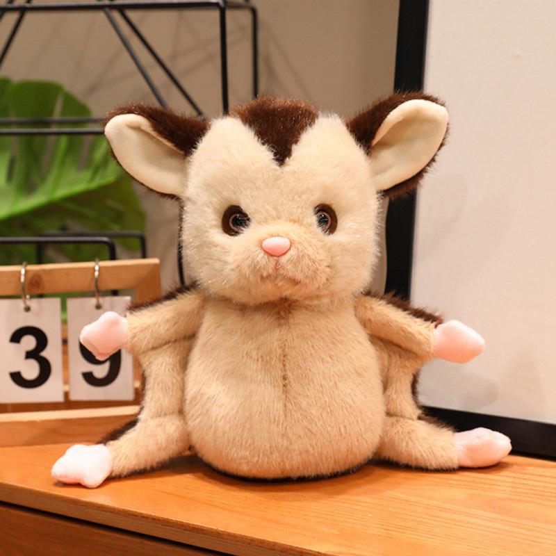 Plush Sugar Glider Toy Animal Zoo Souvenir Soft Stuffed Animal For Kids And Adults
