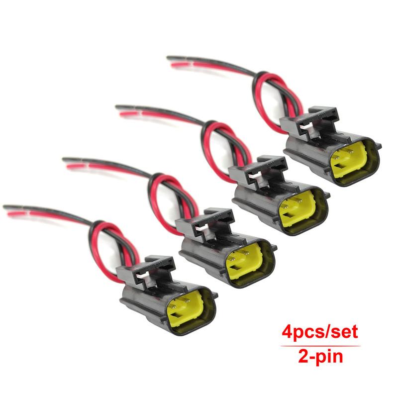 

4x For Land Rover Defender 90 110 130 2pin 2way Connector Wiring Loom Harness Plug Upgrade Led Lamp Light