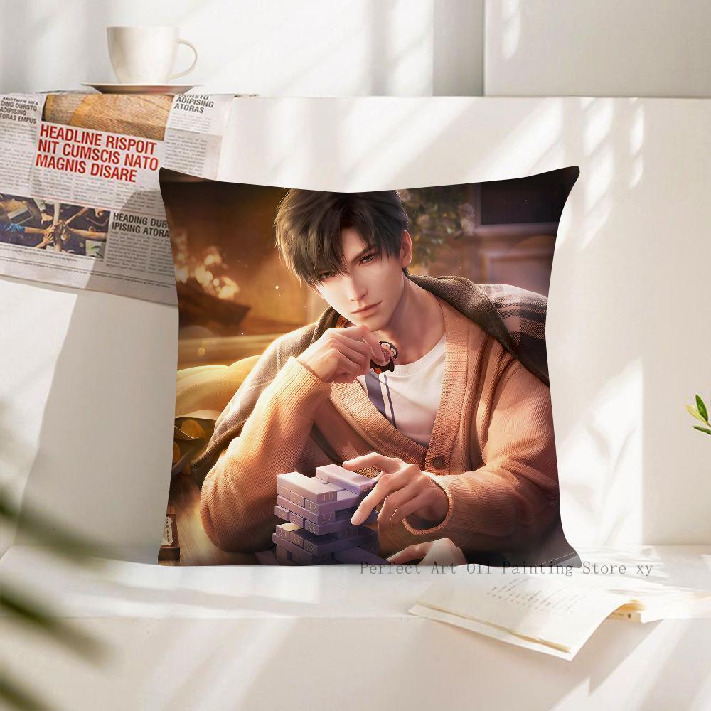 

Гра Love And Deepspace Зейн Наволочка Модна Квадратна Наволочка Спальня Диван Кімната Інс Декор Дозвілля Наволочка 16x16Inch