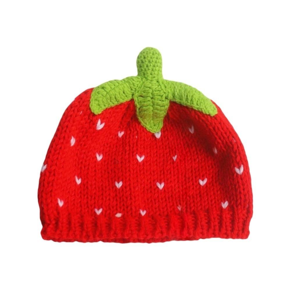 Warm Strawberry Pullover Cap Creative Pineapple Beanie Grape Knitted Fruit Hat  Skiing