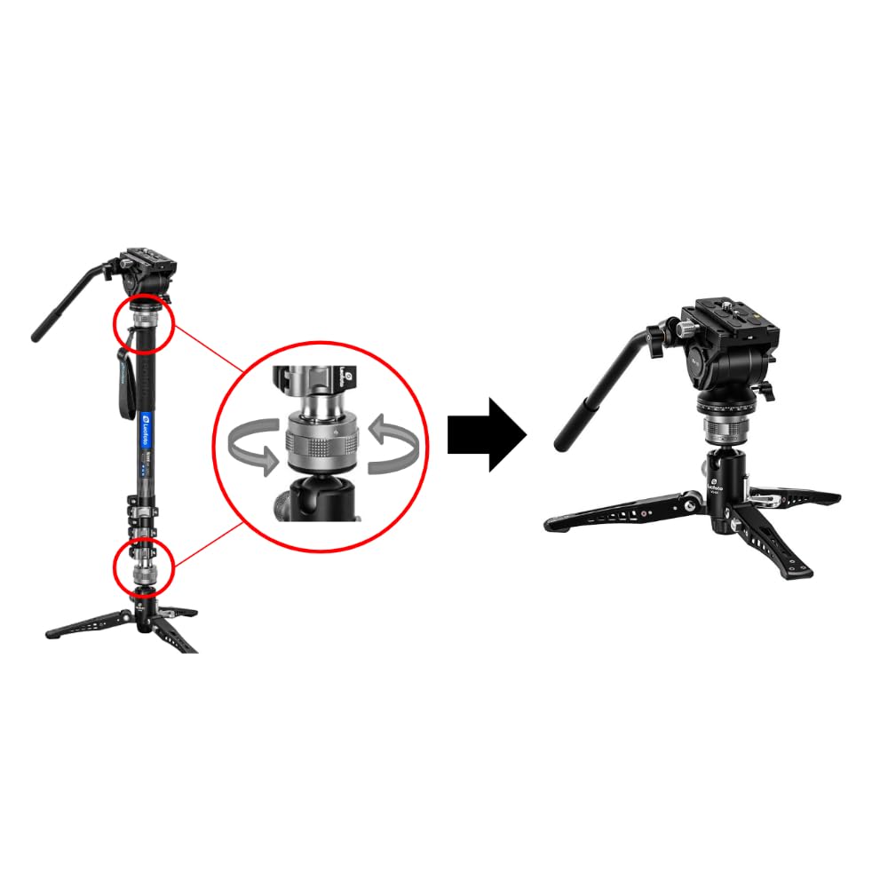 Leofoto Tabletop Foot Pedal Mini Lbs Weight Ft Minimum 3 Leg Angle Detachable Top 60 Mm Base Black Product 4573138039649 VD-04 Tripod, Tripod/Monopod