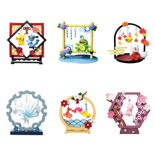 Re-Ment Pokemon Fluffy Swinging Ornament, 1 Box, H120 x W70 x D80mm, PVC