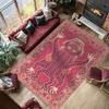 1 Stück Böhmischer Stil Rosa Tiger Fußmatte, Rutschfeste Bodenmatte, Geeignet für Wohnzimmer, Schlafzimmer, Badezimmer, Ferienhausdekoration