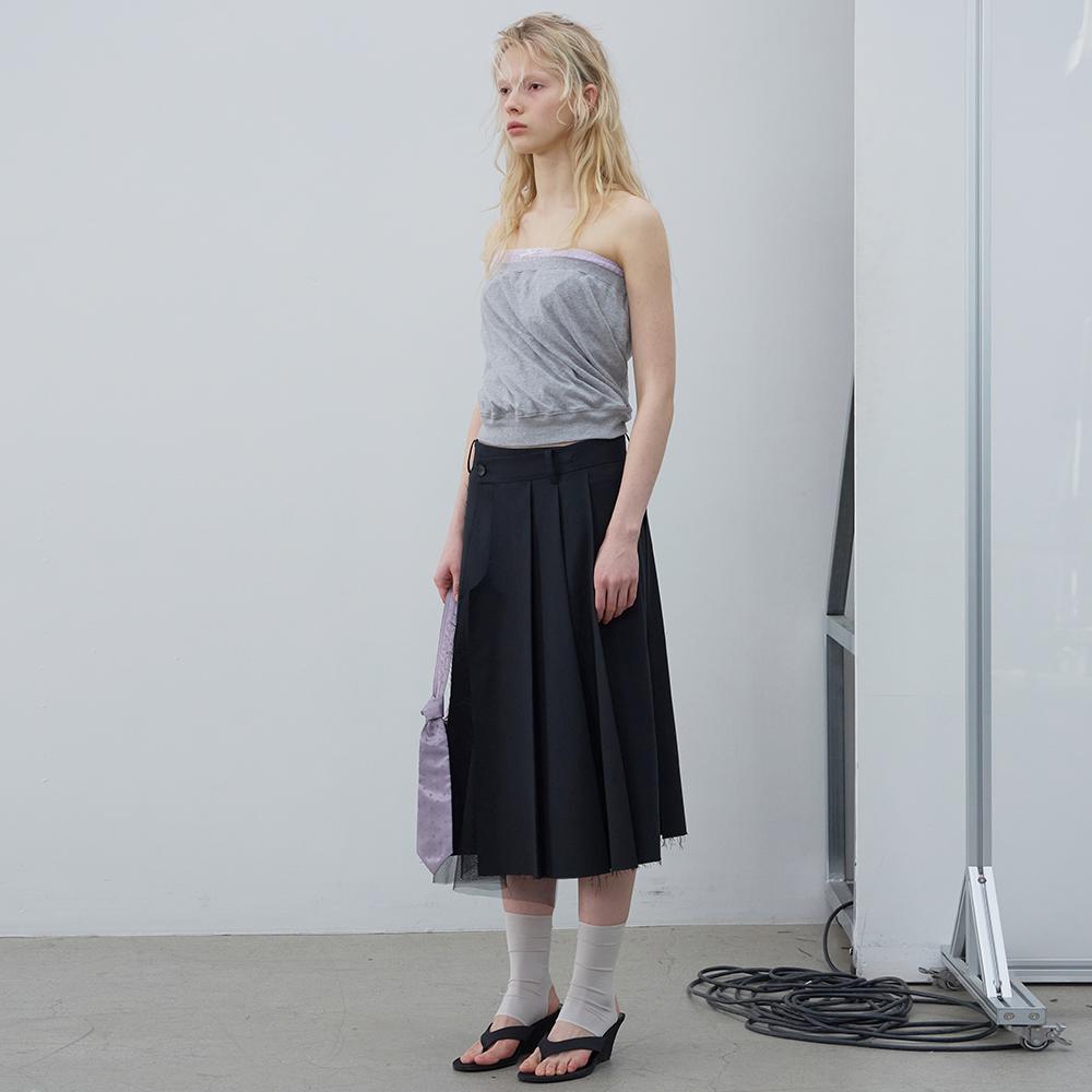 Lcdc Tm Tailored Sheer Pleats Skirt (Black)