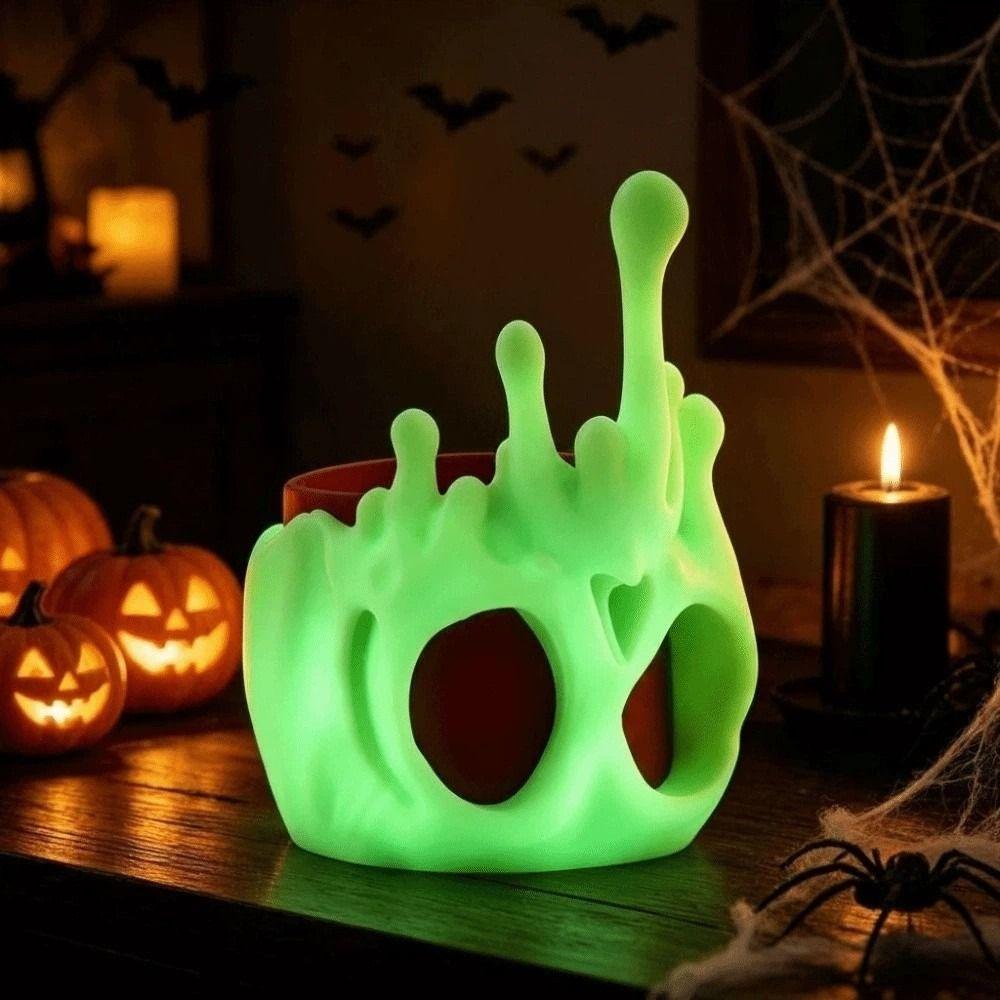 PLA Skull Pen Holder Plastic 3D Printed Pencil Pot Glow in Dark Stationery  School Students