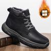 2024Winter Men's Boots Outdoor Waterproof High Top Snow Boots Plush Warm Cotton Shoes Non-slip Hiking Boots for Men Botas Hombre
