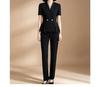 Women's V-Neck Short Sleeve Blazer & Pants Set